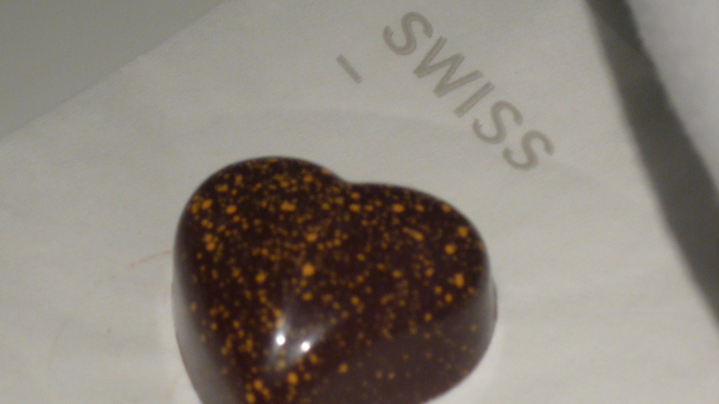 Swiss chocolates on Swiss Air’s Business Jet  (Source: MRNY)