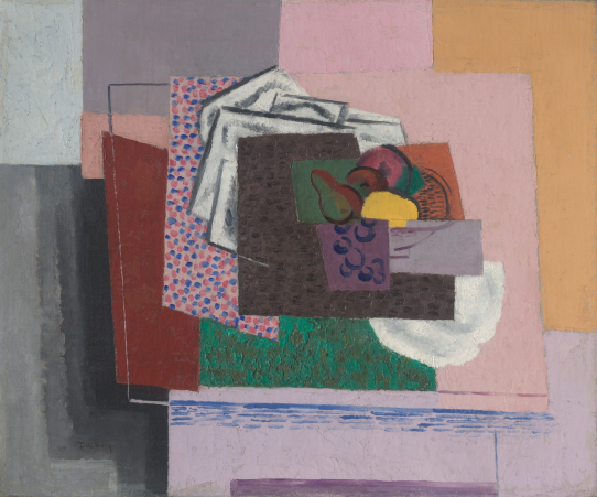 Detail of "Untitled (Still Life with Artist's Portfolio and Bowl of Fruit),1914-1918, AndrewDasburg (Source: © The Vilcek Foundation)